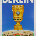 Spieltagsplakat aus Berlin anlässlich des DFB-Pokalfinals 1989 - Format: 59,5 x 41,5