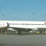 Postkarte mit der MD-87 OE-LMK