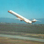 In Szene gesetzter Steigflug dieser MD-83/Courtesy: Aero Lloyd