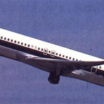 Die HB-INK im Steigflug/Courtesy: Swissair