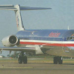 Das charakteristische T-Leitwerk einer MD-80/Courtesy: American Airlines