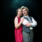 Marion Wulf als "Agatha Christie" in "Vermisst! Was geschah mit Agatha Christie?" 2025 am TfN © Clemens Heidrich