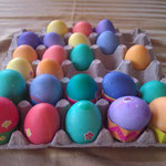 unsere gefärbten Eier