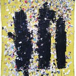 Trinité jaune - Collage et technique mixte - 2015 - 135;5x108cm 