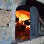Pizza oven on fire