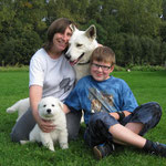 Sonia & Aaron met pup rood en Haico