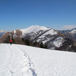 Monte Paglione 1554 m al centro della foto il Monte Gambarogno con la cresta che abbiamo seguito