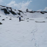 Discesa verso l'Alpe Tarch .... con tanta neve ....