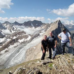 Chico, Luciano e io sul Pizzo Cavagnöö 2836 m