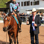 Novice Amateur Reining Gewinnerin Sophia Spinnler auf Manavka´s Magellan