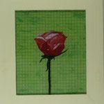 Rose , 2007, Hinterglasmalerei auf Industrieglas, 44 x 50 cm, 150,-€