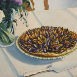 Pflaumenkuchen, 1982, Öl/LW, 125 x 108 cm