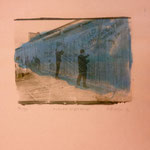 Mauerspechte, 1991, Fotoemulsion auf Papier. cva. 40 x 50 cm