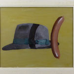 Hut mit Satellit, 2010, Hgl, 59 x 50, 320,-€