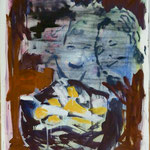 Köpfe und Kippen, Ölpapier, 1988, 87 x 120 cm