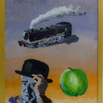 Magritte, 1991, Hgl, 43 x 53 cm, 280,-€, Aus der Serie "Freunde und Bekannte"