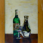 Flasche und Karaffe, 2000, Hgl, 48x64 cm, 380,-€
