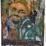 Badende, Ölpapier, 1988, 65 x 87 cm
