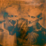 Dizzy und Walter, 1992, DGN, Mischt./Fotoemulsion/LW, 100 x 100 cm,--€