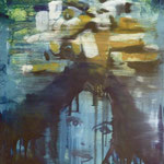 Kippenportrait, Ölpapier , 1988, 51 x 63