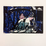 Polospieler, Farblinol 1986, ca. 40 x 50 cm, noch 4
