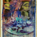 Tablet, Ölpapier, 1988, 60 x 80 cm