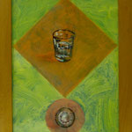 Wasserglas, 2003, Hgl, 36x46 cm, 200,-€