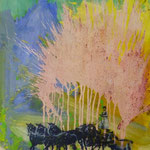 Reiter, 1994, Mischt./LW, 120 x 160 cm,