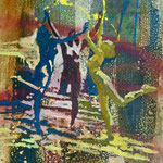 Drei Grazien, 1990, Mischt./LW,53 x 67 cm