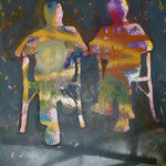 Freunde, 1994, Mischt.LW, 115 x 150 cm