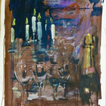 Fest, Ölpapier, 1989, 80 x 110 cm