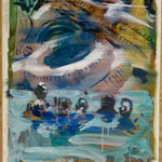 Pool, Ölpapier, 1988, 60 x 78 cm