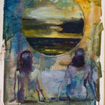 Mal-Lorca, Ölpapier, 1989, 79 x 105 cm