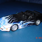 Airbrush Corvette-Modell: Fire and Ice