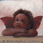 Angelito 9,5 x 9,5 cm Öl auf Holz, verkauft