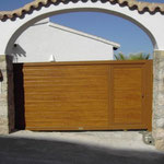 puerta corredera panel acanalado