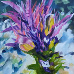 Distel IV, Acryl auf Leinwand, 40x30 cm, 2020