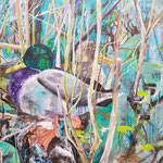 Versteckt, Acryl auf Leinwand, 80x100, 2019