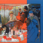 the lunch, 180x210 cm