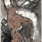 Haftraum Lebenszeit (Skizze), 29,7 x 21 cm, Graphit, Marker, Make up, Acryl auf Papier,  2009