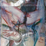 cirka 250 X 110 cm, Mischtechnik auf Papier, beidseitig bearbeitet, 1997