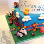 Bauernhof Torte aus Fondant
