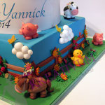 Bauernhof Torte aus Fondant