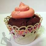 Cupcake - Schoko Muffin mit Himbeer Buttercreme Topping