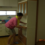 「ここには炊飯器を置くんかな？レンジ？」と興味津々なTさん