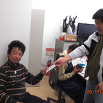 Ｋさんは、ばっちりカメラ目線。
