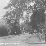 The Warwick Road, c. 1905. We are looking towards St Mary's Vicarage and the Village. The vicarage was knocked down in the mid-1970s, and the vicar moved to a house on Dudley Park Road. The site is now occupied by houses.