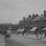 The Warwick Road, 1913. The Picture Playhouse is being built on the corner of Station Road in this postcard of the Warwick Road (Carl Meddings)