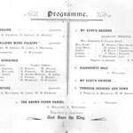 The Christmas 1911 entertainment programme