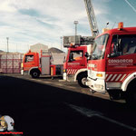 Echelle Pivotante Automatique de 32 mètres (EPA), Echelle Pivotante Automatique de 24 mètres (EPA) et Fourgon Pompe Tonne (FPT) du CIS Lanzarote